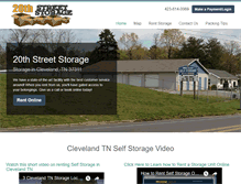 Tablet Screenshot of 20thstreetstorage.com